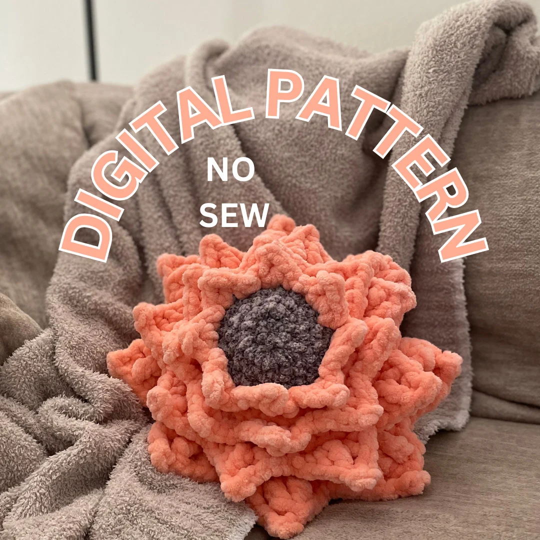 No Sew Flora Crochet Pillow Pattern